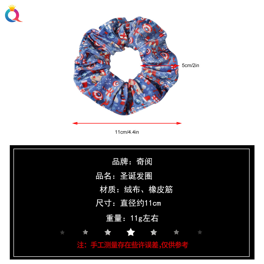 Qiyue Christmas Large Intestine Hair Ring Fantasy Christmas Velvet Large Intestine Hair Ring Women's Hair Ring Special Zone, supports sample making Application Scenario