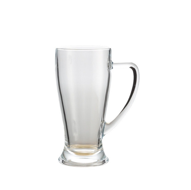 Large-capacity transparent glass cups with handles, thickened craft draft beer cups for bars, KTVS, home use, and popular wheat beer cups Item Picture