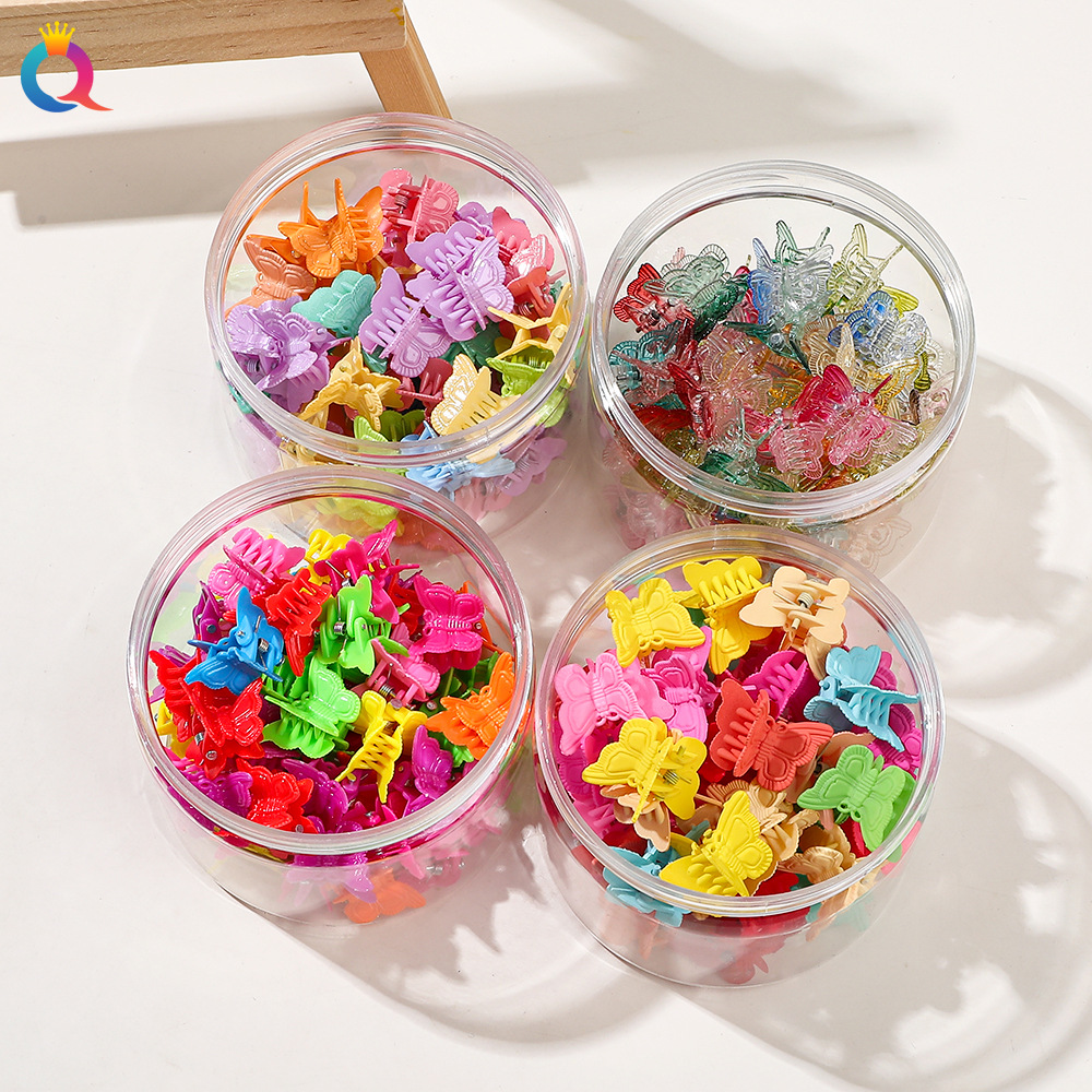 Qiyue Amazon small hair clips, butterfly small grab clips, colorful braided hair clips, bangs clips, women's hair accessories wholesale full figure