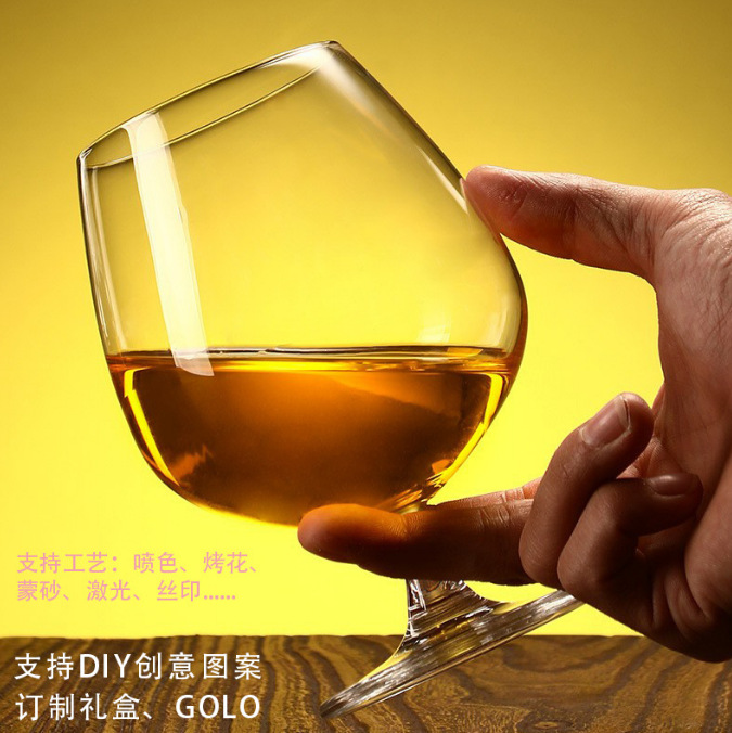 Thickened bar brandy glass, crystal glass, foreign wine glass, white spirit glass, whisky glass, Shidao dwarf red wine glass details Picture