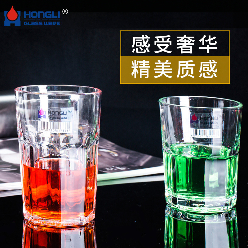 Xinmei wholesale tempered glass cups, octagonal cups, beer mugs, spirits and whisky cups for bars, KTVS and hotels details Picture