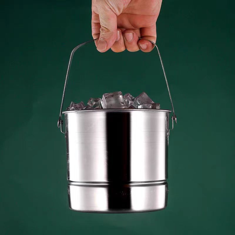 Stainless steel thickened ice bucket, bar KTV champagne bucket, ice cube bucket, ice granule bucket, beer bucket, tiger head ice bucket, wine bucket details Picture