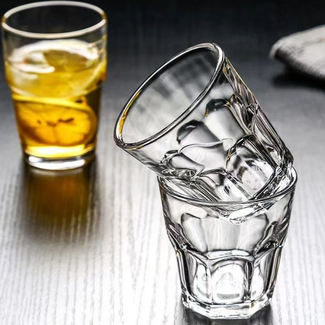 Tempered octagonal cups, advertising cups, bars, KTVS, super thick, shock-resistant and heat-resistant glass, whisky glasses, beer glasses Application Scenario