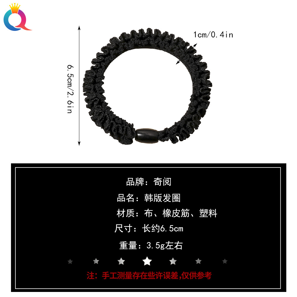 Qiyue Korean-style simple buckled lace hair tie, elegant hair tie, high-elasticity back of the head hair band, hair accessory Application Scenario
