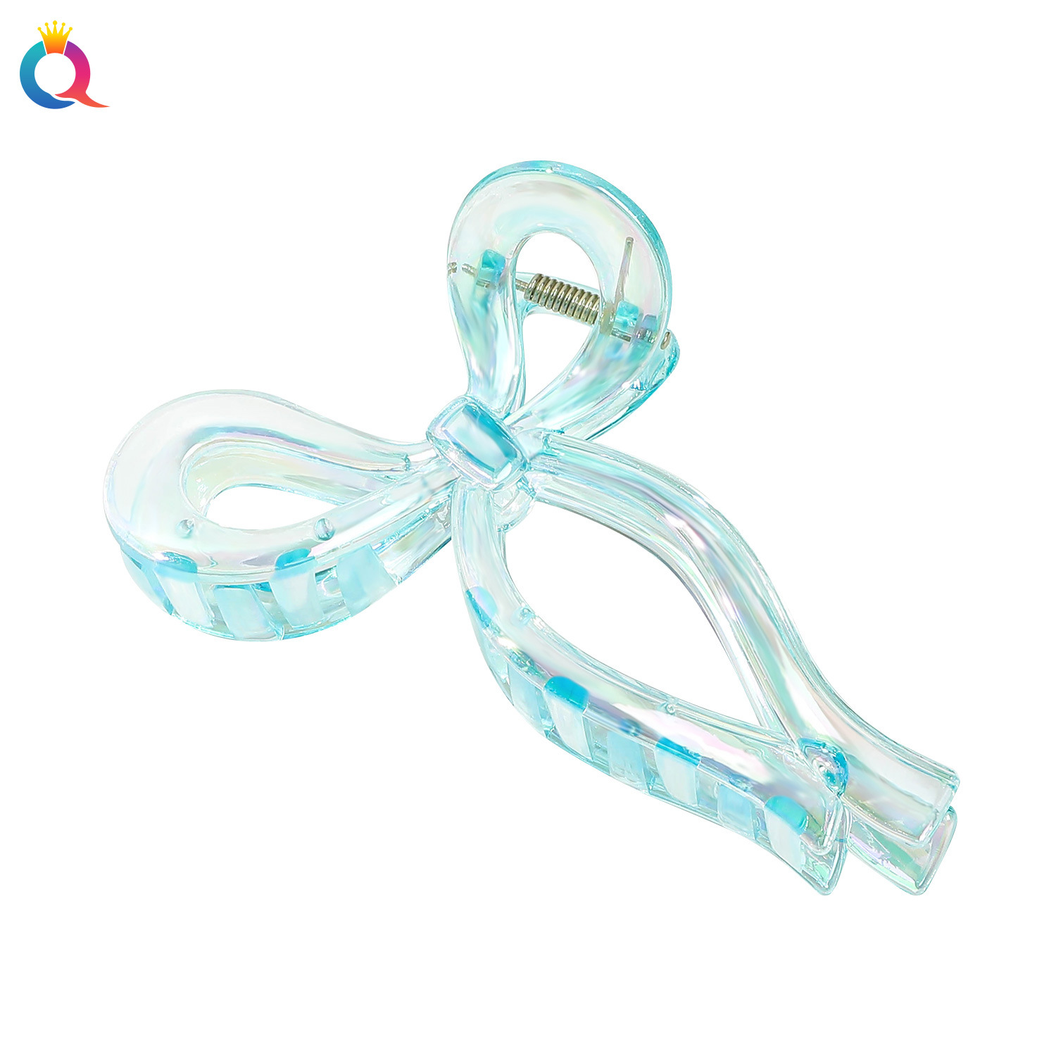 Qiyue extra-large hair clip, AB color bow grab clip, high-end updo, shark clip, children's accessories wholesale in Yiwu Item Picture