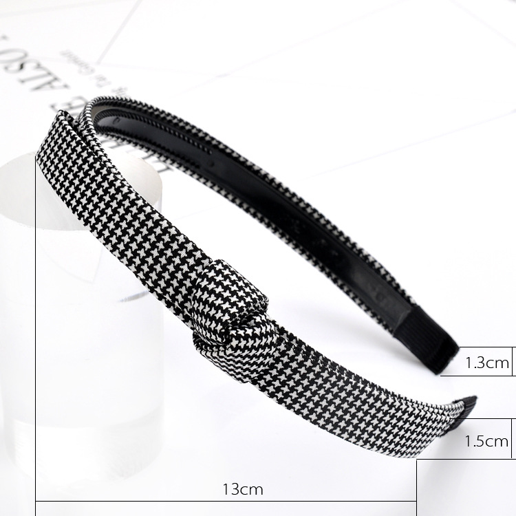 Qiyue 2-yuan Store wholesale Korean fabric knot fine hair bands, Korean version bow headbands, hair clips, hair accessories, A81 Item Picture