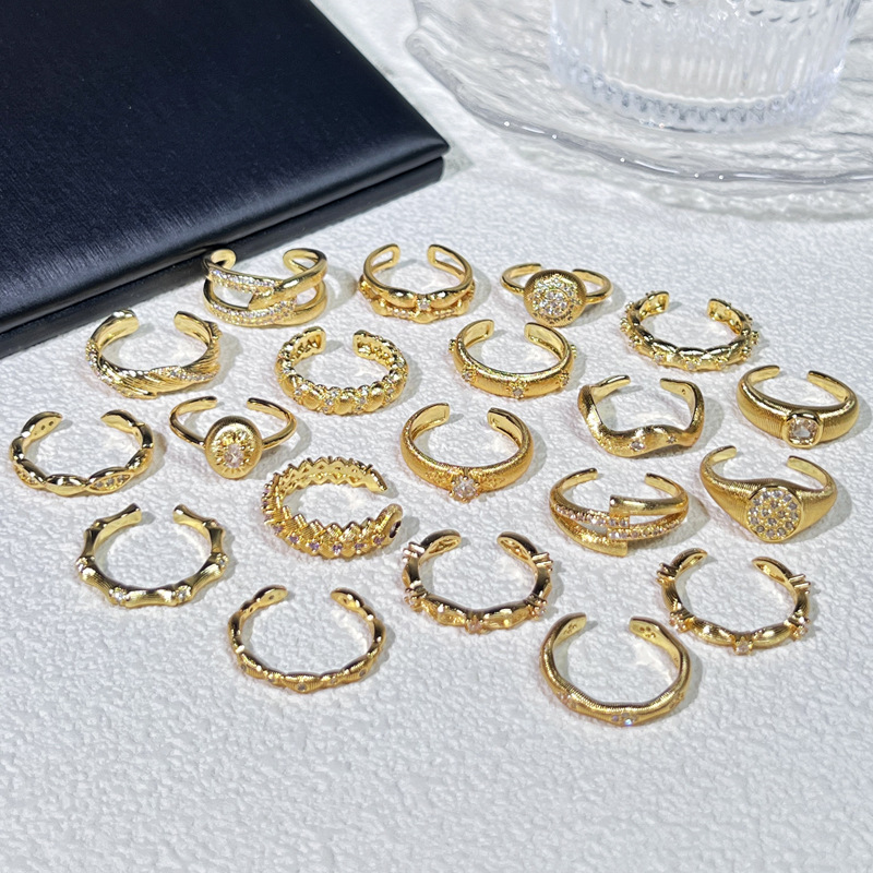 New Chinese-style retro brushed, simple and high-end open ring, elegant Chinese style, fashionable, light luxury, versatile and niche ring Application Scenario