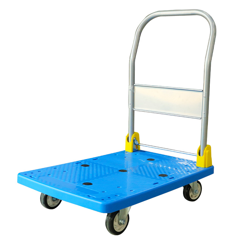 Logistics silent trolley, folding small trolley, plastic thickened heavy-duty truck, handling vehicle, small trailer Item Picture