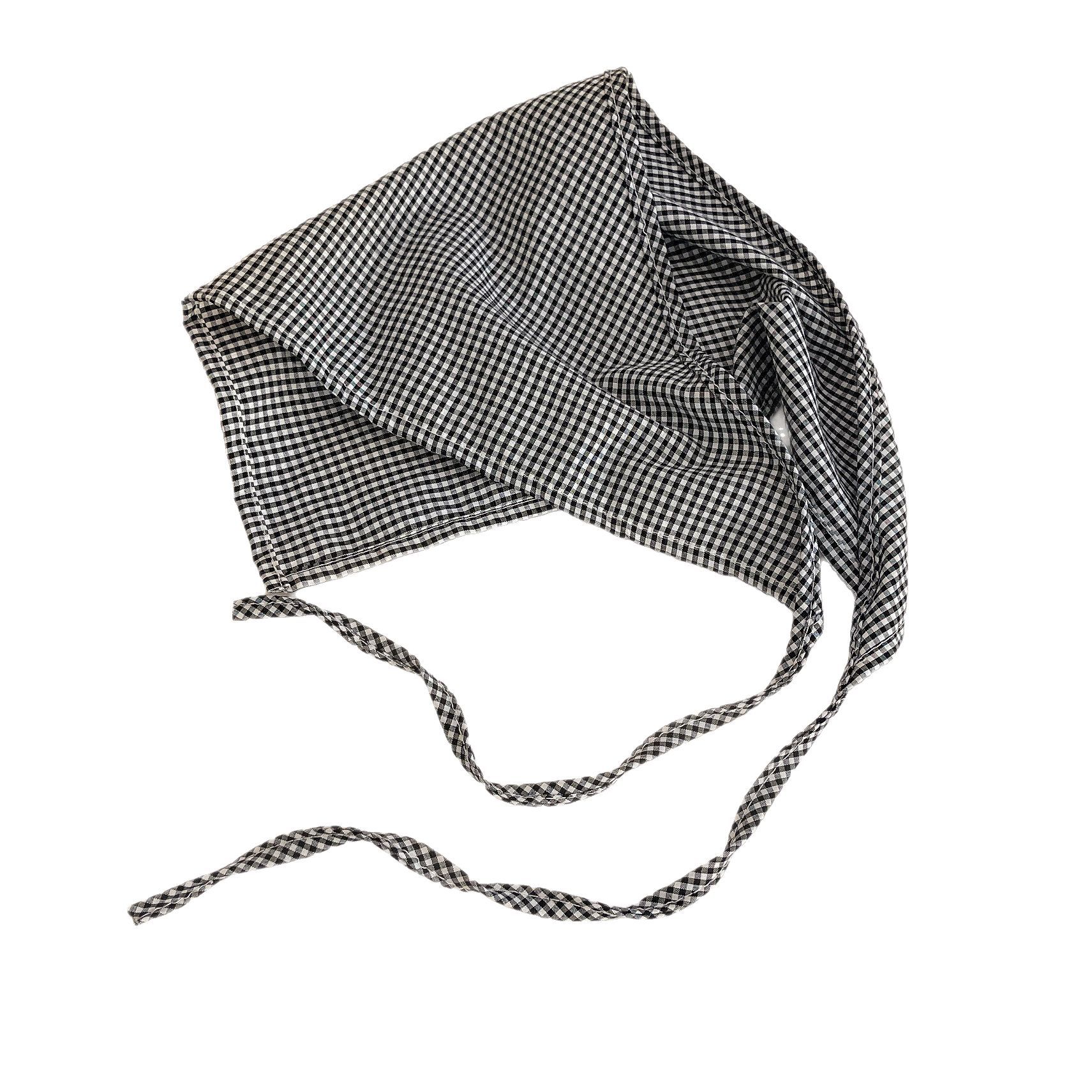 2025 New checkered headscarf with a high-end look, triangular scarf, sweet and girlish hair band, summer hot girl silk scarf accessory Item Picture