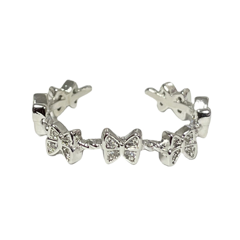 A delicate and light luxury small plain ring with an open opening for women on Instagram, featuring a cold style, sweet and cool, simple and fashionable design Item Picture