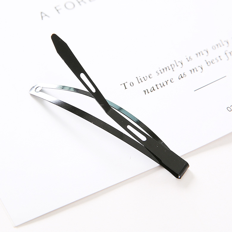 2-yuan store Korean version hair accessory wholesale card set, lacquered bb clip, water drop clip, straight clip, bangs hair clip A48 Application Scenario