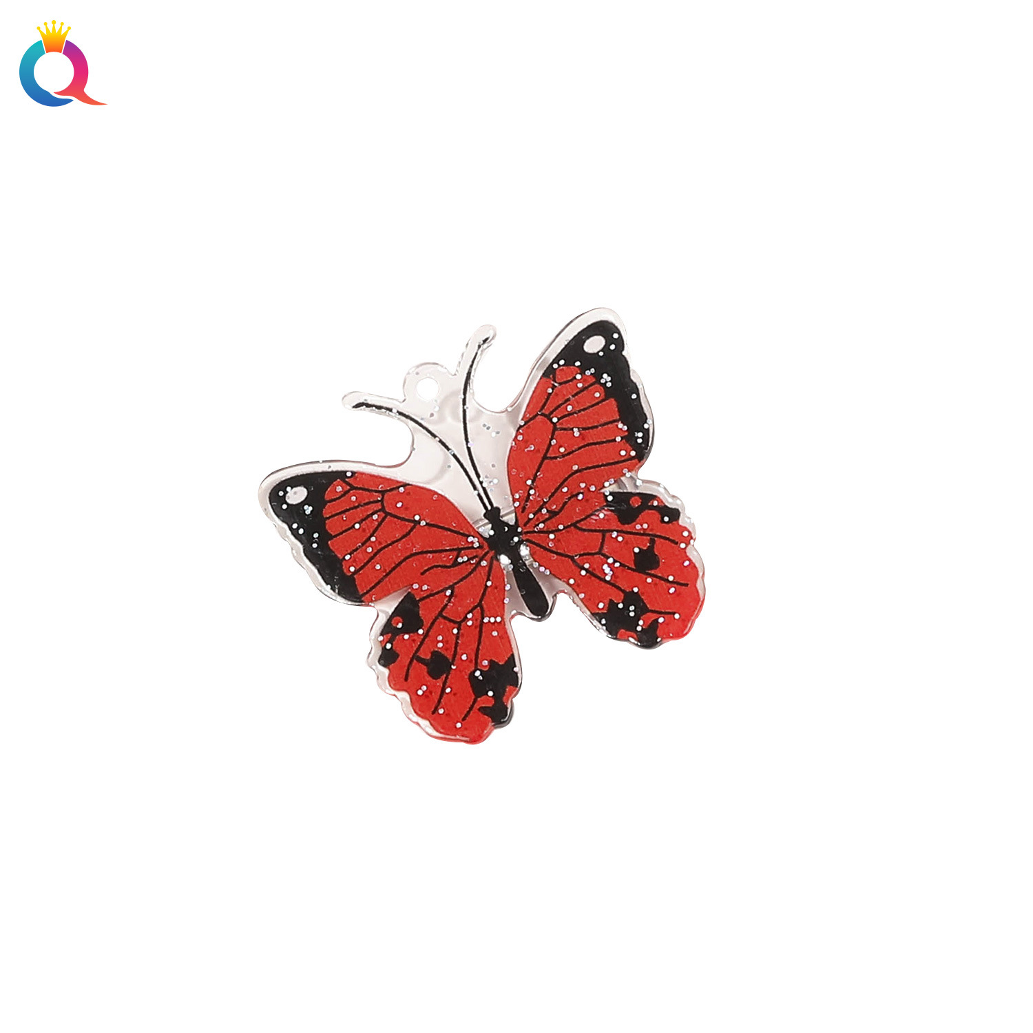Qiyue Cross-border Acrylic simulated butterfly cute hair clips, small duckbill clips, bangs clips, hair clips and hair accessories wholesale Item Picture