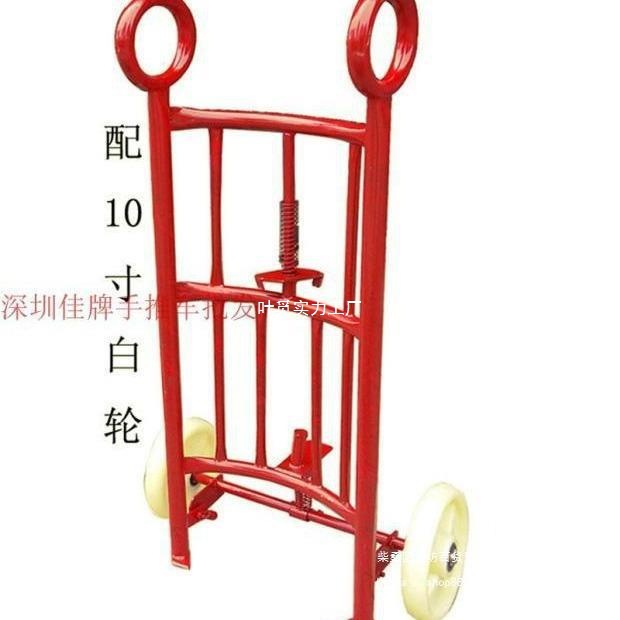 Jia Pai hand-pulled oil drum cart, simple round drum driver, EMU oil drum forklift, oil drum transporter, oil drum handcart Application Scenario