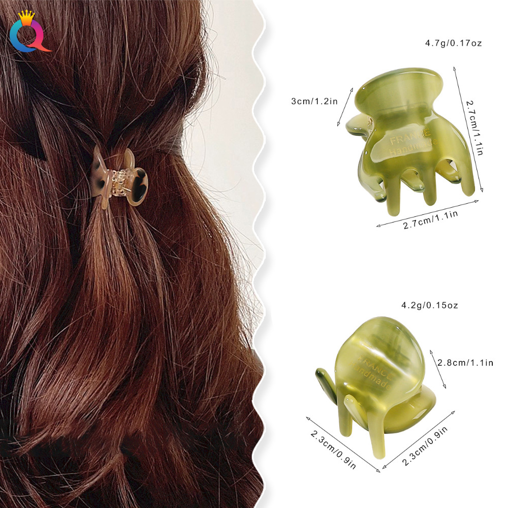Qiyue Cross-border acetic Acid hair clips, Gold Label small scratch clips, sweet and elegant bangs, hair clips, shark clips, hair accessories wholesale details Picture