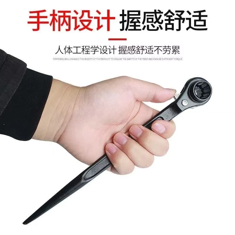 Factory direct sales of pointed-tail ratchet wrenches, multi-purpose quick ratchet wrenches, labor-saving quick ratchet wrenches details Picture