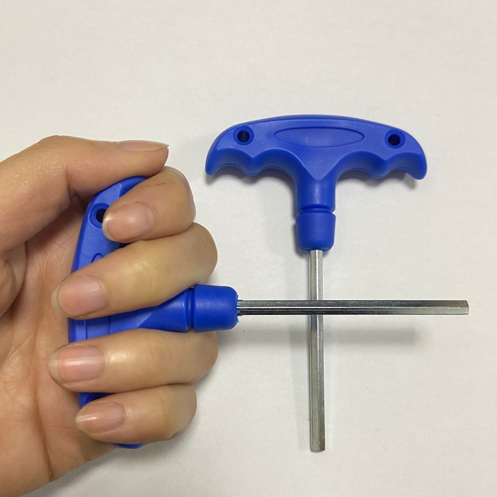 T-shaped hex socket wrench, flat head hex key wholesale, plastic handle hex socket screwdriver, metric hex socket details Picture