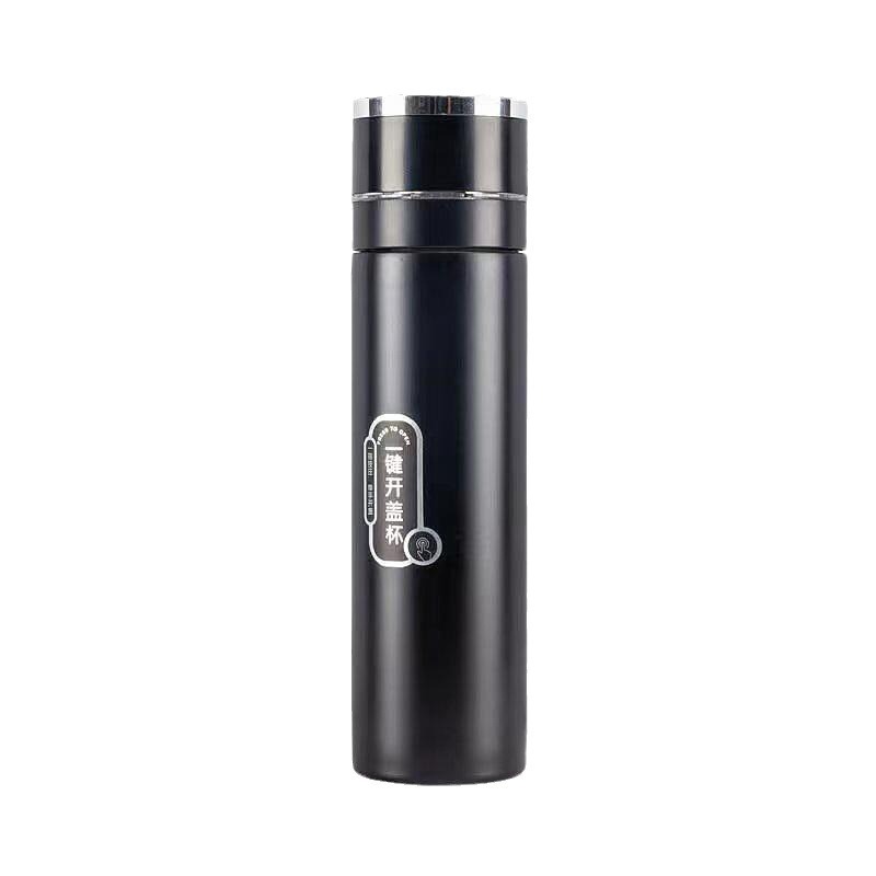 One-click lid opening quick-opening insulated cup for men, 316 stainless steel, car-mounted special tea-water separation cup printing and distribution Item Picture