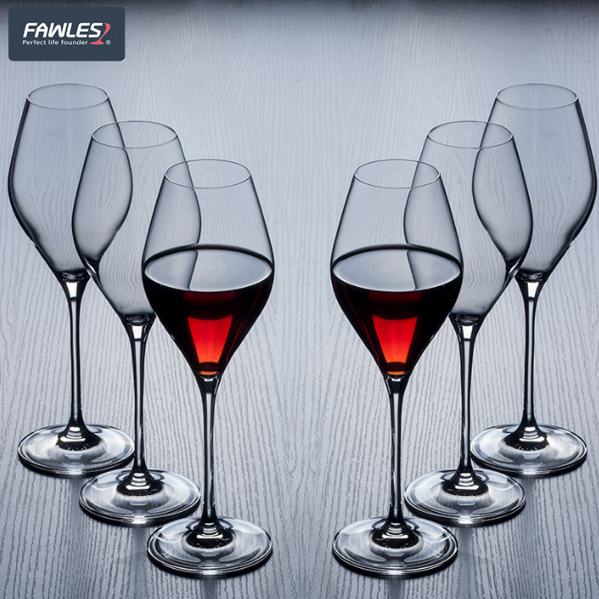 One-piece formed crystal glass wine glass set, European household highball glass, champagne glass, wine sparkling glass Specification drawing