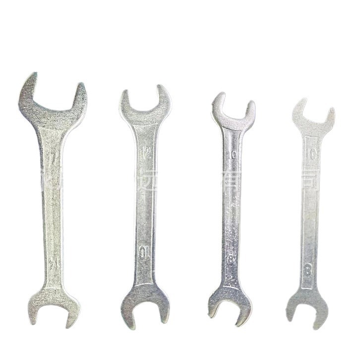 Iron sheet double-ended open wrench wrench, galvanized hardware tools, bicycle wrench wrench, stamping wrench Item Picture