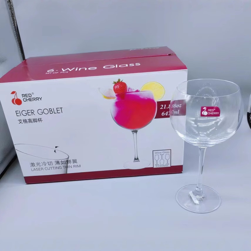 Wholesale red cherry wine glasses, hotel, restaurant, winery glass wine sets, highball glasses, wine glasses, glass wine glasses Specification drawing