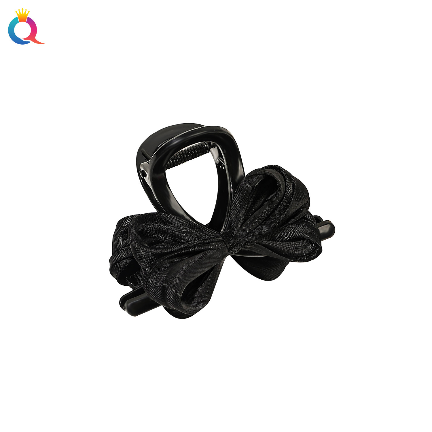 Qiyue simple bow hair clips, women's back head grabbers, elegant hair grabbers, shark clips, hair accessories and head accessories wholesale Item Picture