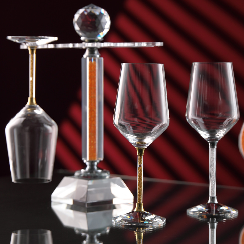 Idelita diamond cup stem glass, Chardonnay white wine glass, red wine glass wholesale with logo printing full figure