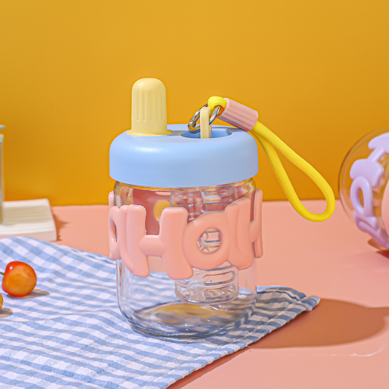 Glass cup, water cup, high appearance level for girls, cartoon cup with cup sleeve, flower tea cup, tea-water separation, summer tea-making filter cup Application Scenario