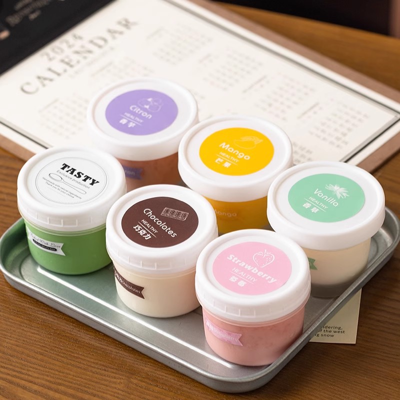 Pudding jelly cup, Dudu can, 100ml ice cream mousse cup, dry choke cold brew yogurt cup, dessert ice cream box Application Scenario