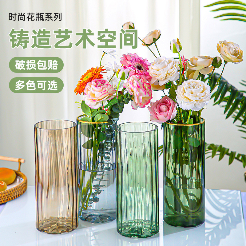 Wholesale of decorative items and handicrafts, colorful modern and fashionable vases, living room model rooms, hotel fresh flowers, flower arrangements, decorative utensils full figure