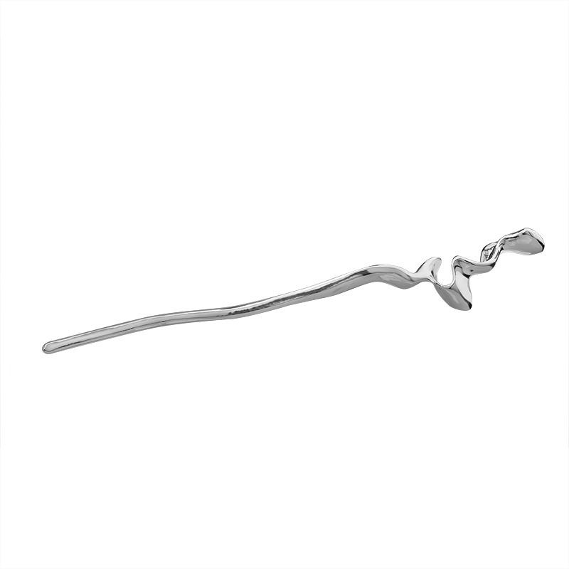 New Chinese-style simple modern metal hairpins, cold style, high-end feel, Hanfu coil hairpins, ancient-style hairpins and hair accessories Item Picture