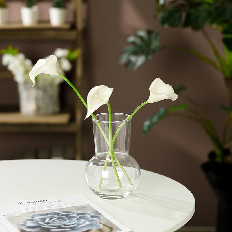 Nordic ins simple and light luxury glass vase ornaments with high appearance standards, flower arrangement items, home desktop decoration props Specification drawing