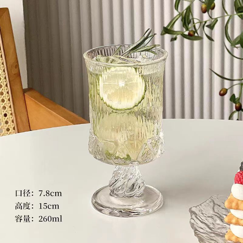 Whisky wine glasses, Nordic embossed glass highball glasses, home creative juice and red wine glasses and tableware Item Picture