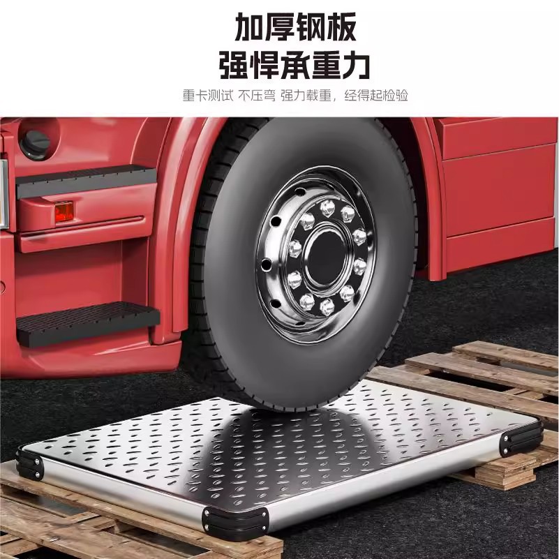 Steel plate cargo flatbed truck, household portable handling hand-pulled cart, thickened steel plate handcart, silent folding handling cart Specification drawing