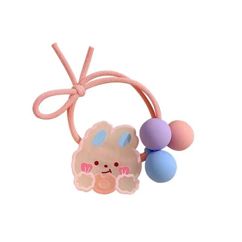 Spring and summer children's hair bands, sweet flowers, high elasticity, tied ponytails, bun heads, little girls, hair bands, hair ties, hair accessories Item Picture