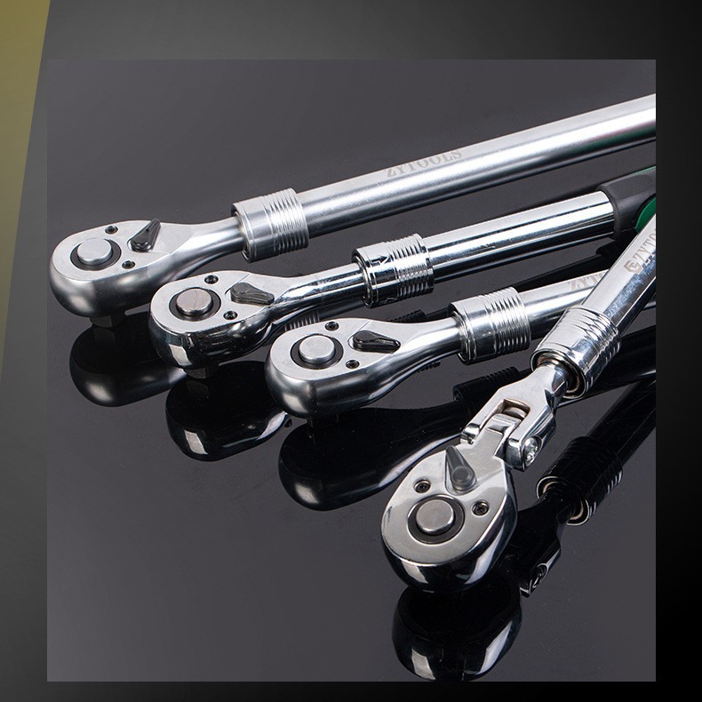 Telescopic oscillating ratchet wrench, automatic quick-release ratchet wrench, auto repair tool wrench, household ratchet wrench set Specification drawing