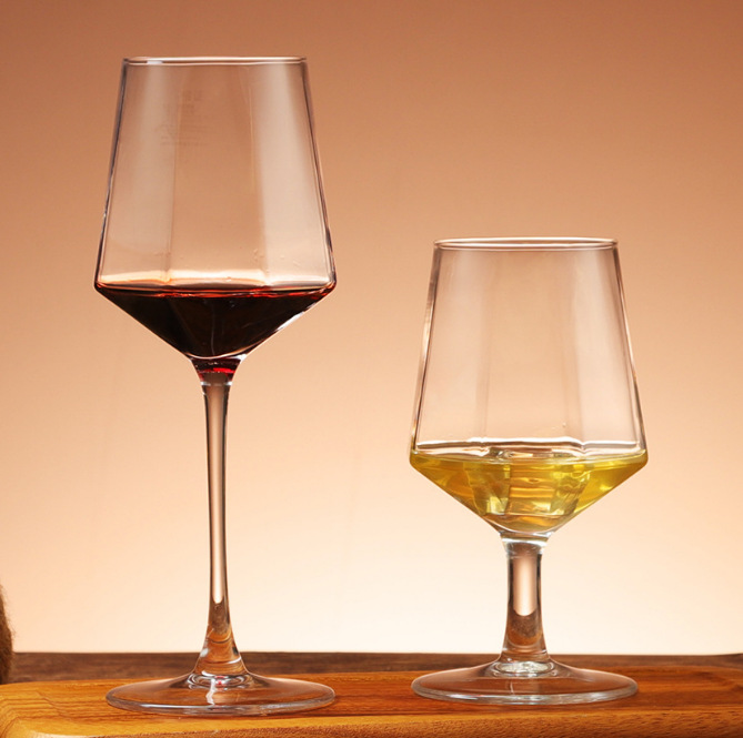 Hexagonal glass cup for dining room, simple home living room drinking cup, and creative internet-famous beer mug Specification drawing