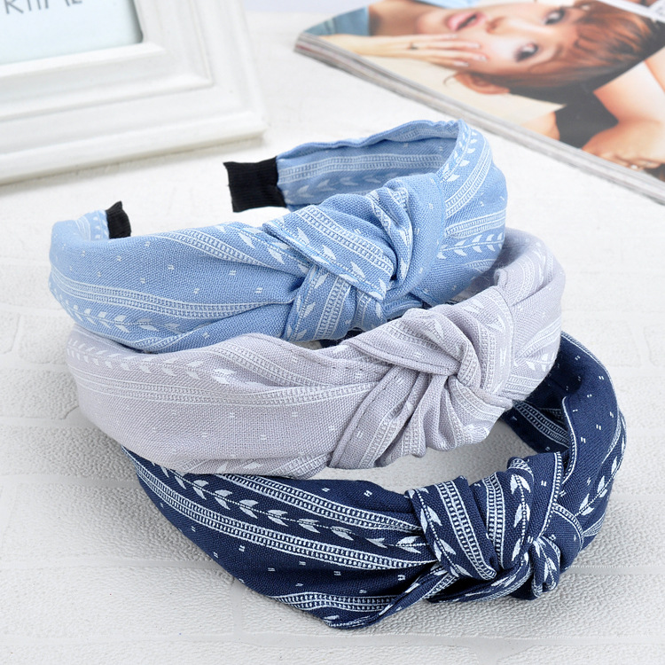 Qiyue Korean fabric large bow wide edge hair band, wide edge headband, hair clip and hair accessory wholesale E7 Specification drawing