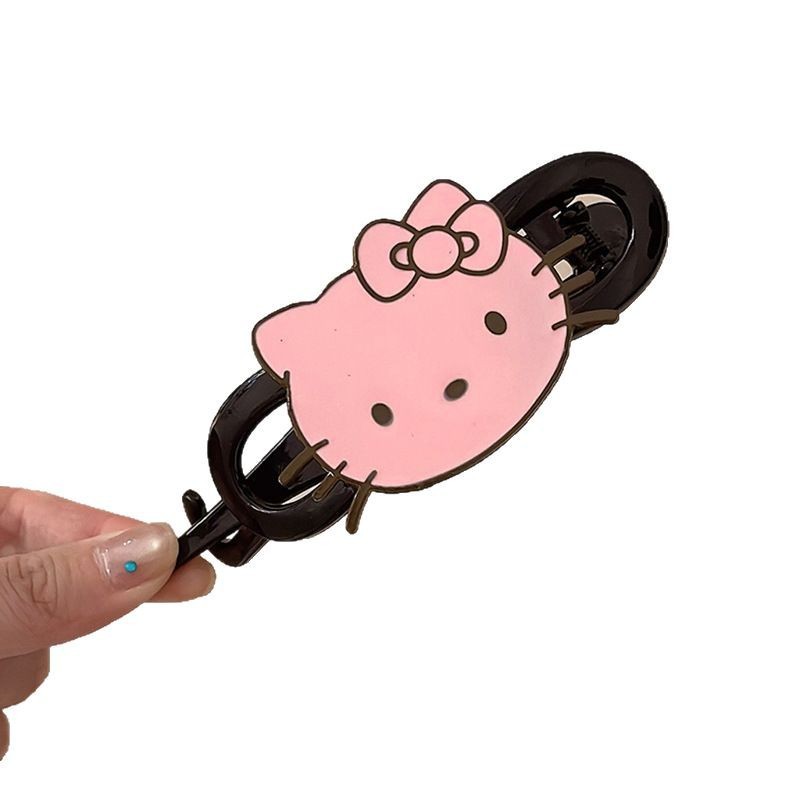 Sweet and cute cartoon cat hairpin twist clip 2025 new style one-line scratch-off clip for women with a high-end look at the back of the head Item Picture