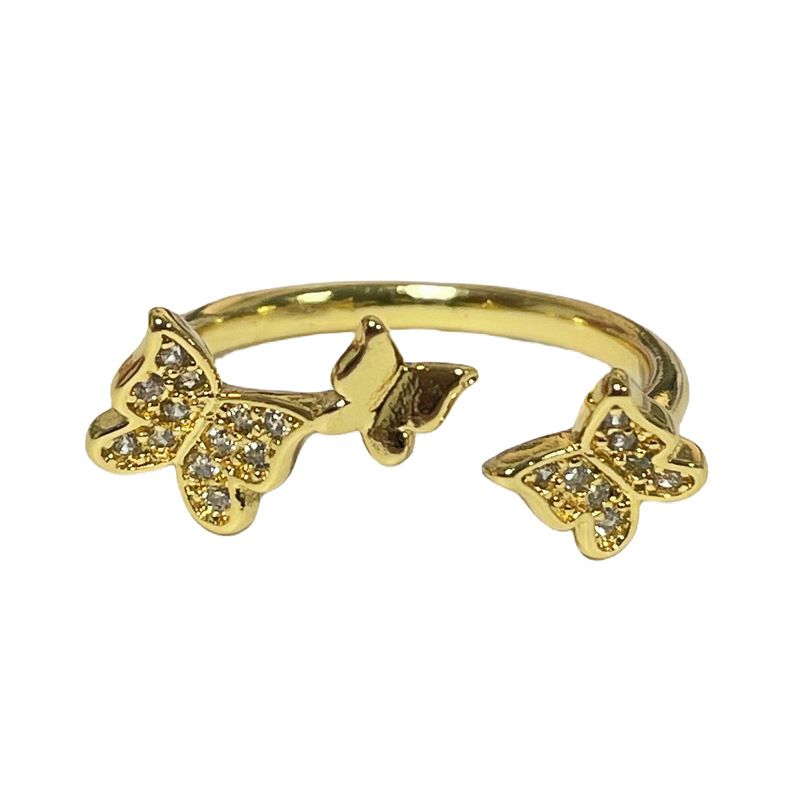 French gentle butterfly, light luxury and high-end open ring, women's Instagram, cold style, niche design sense, fashionable ring Item Picture