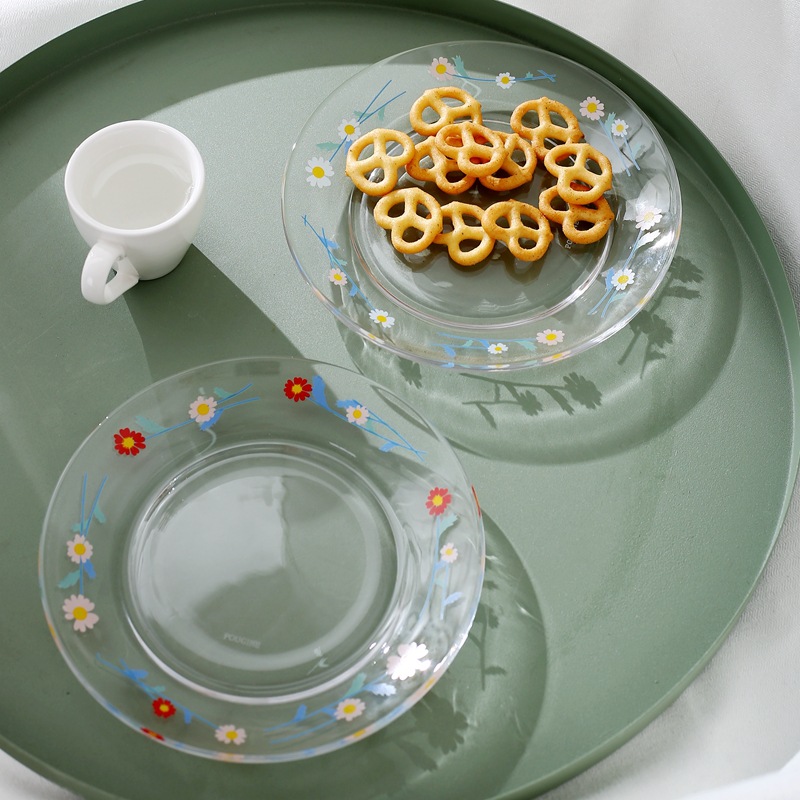 Korean InS-style Daisy salad plate, flower inventory, heart plate, girl feng shui fruit plate, cute plate, cake details Picture