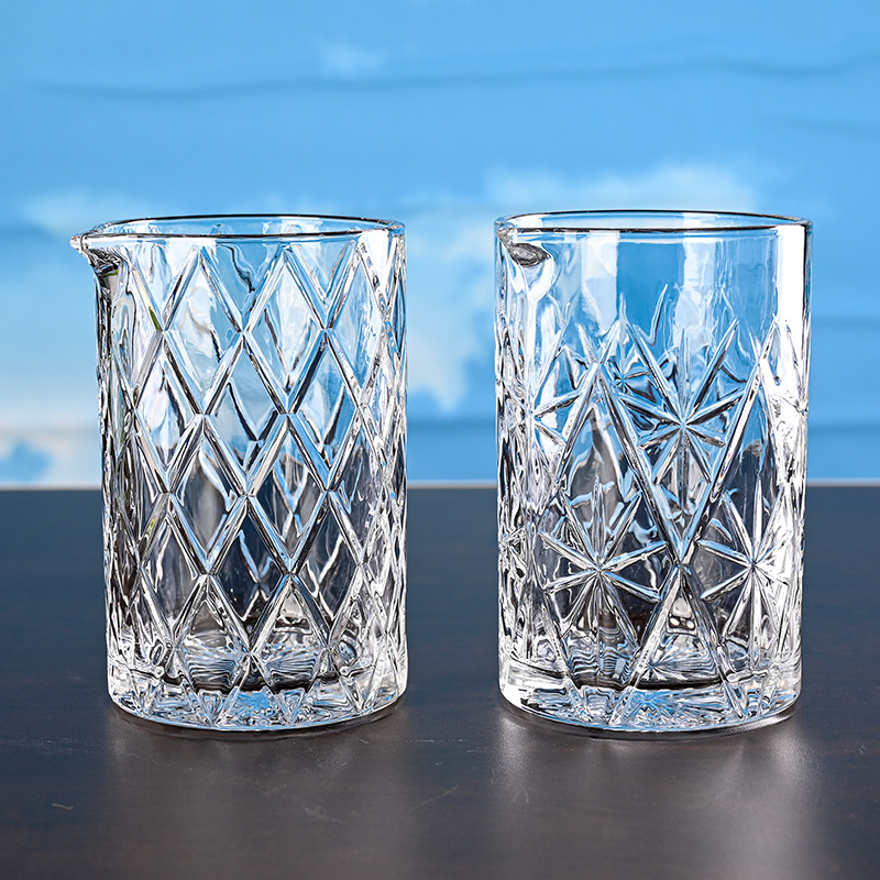 700ml glass cocktail shaker, European cocktail mixing cup, whisky mixing cup, large bar cocktail shaker, new details Picture