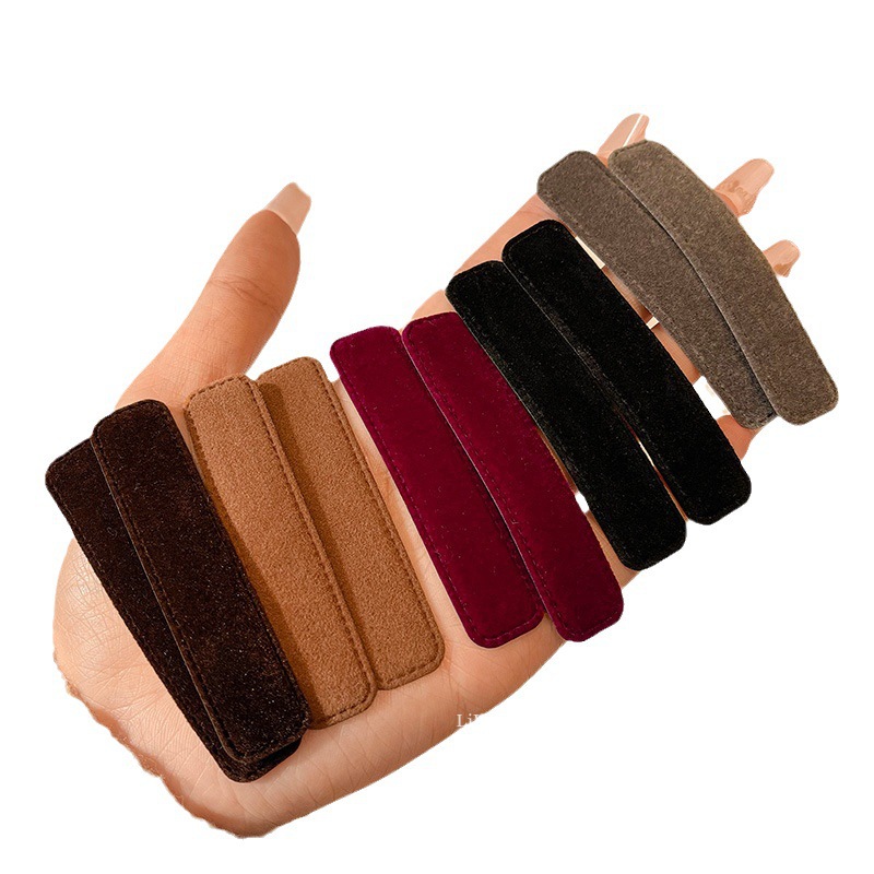 Square velvet hairpins, hairpins, side clips, back of the head, BB clips, side bangs clips, hairpins that won't damage or break hair Item Picture