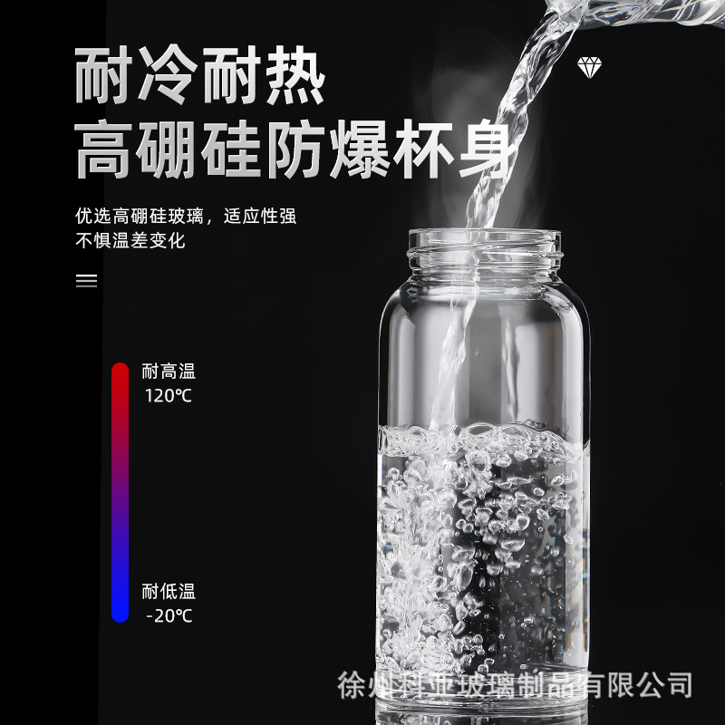 High appearance level diamond water cup tea water separation high borosilicate glass tea brewing cup portable men's and women's exquisite new water cup Application Scenario
