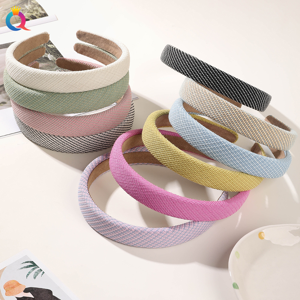 Qiyue Fresh and Clean checkered high top hair band, small fragrance hair band, face wash hair hole, women's hair clip, hair accessory wholesale full figure