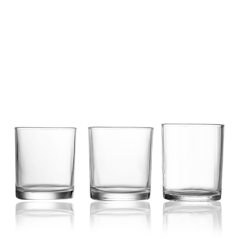 Wholesale scented glass cups, thickened transparent and simple candlesticks, homemade candle cups, household candle glass containers, empty cups Item Picture