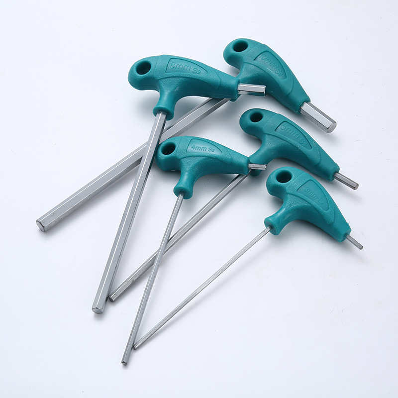 Customized walking stick T-shaped Allen wrench, double-purpose Allen wrench handle, walking stick Allen key, 7-shaped extended wrench Specification drawing