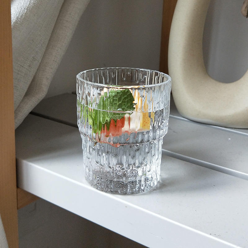Internet-famous InS-style Nordic whisky glass, spirits beer glass, glass, water drop raindrop, high-end glass Specification drawing