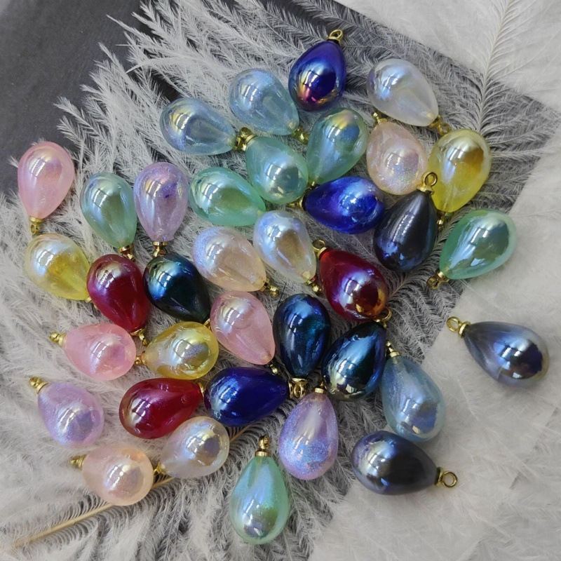 Mermaid Girl Water Drop Pearl Necklace Pendant accessories, abs loose bead necklace bracelet earrings, DIY jewelry accessories wholesale full figure