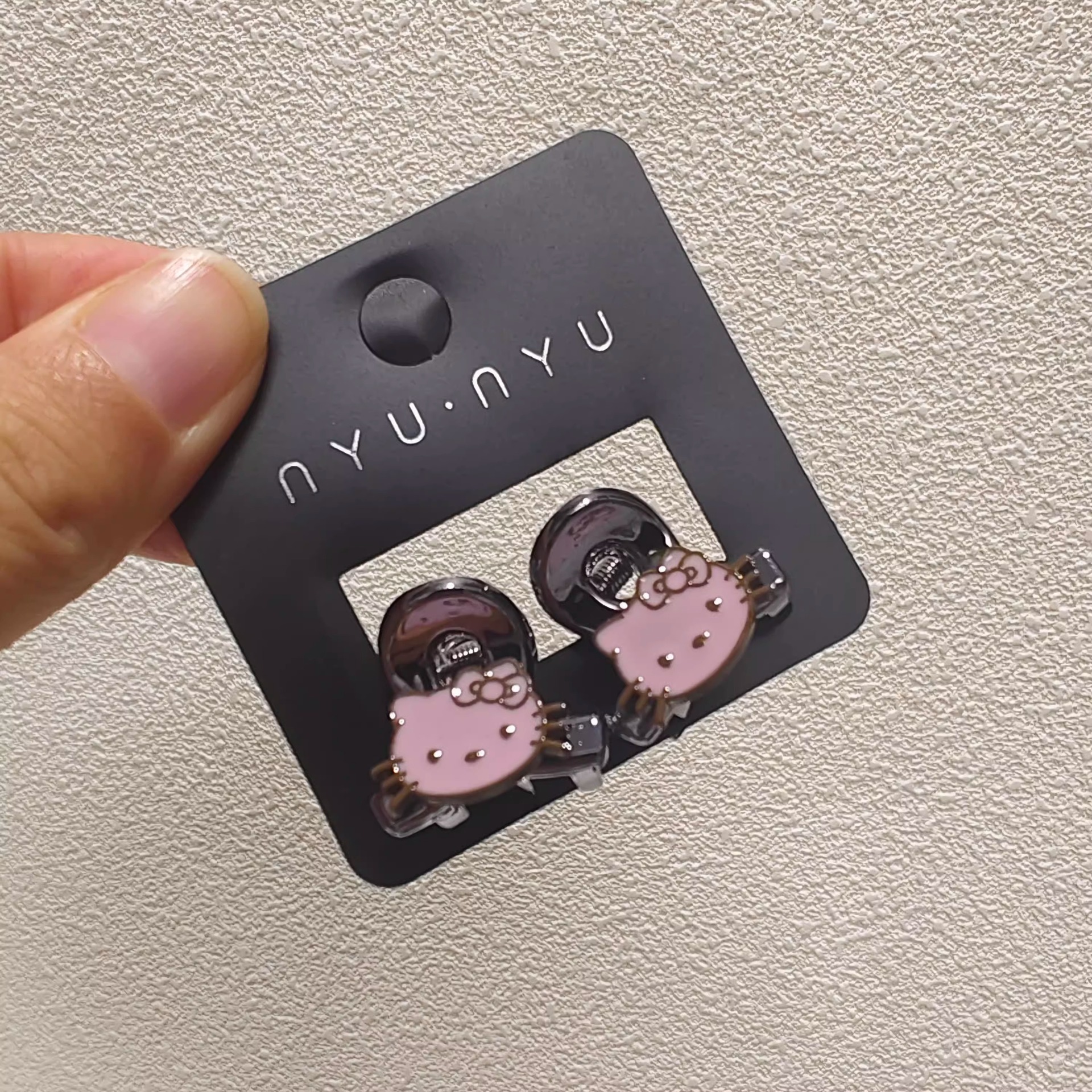 Korean super cute mini mini clip with oil drip kt cat hair clip for women, high-end bangs side clip cartoon hair accessory Specification drawing
