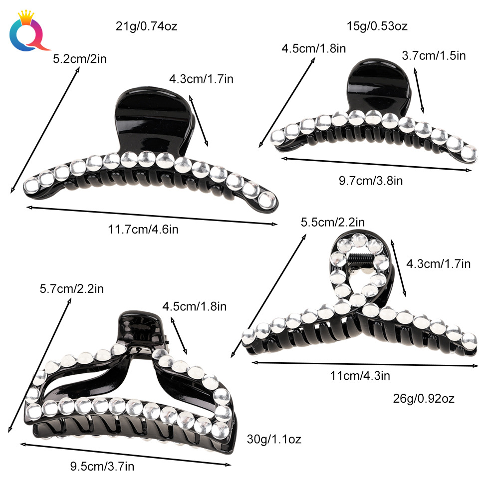 Wholesale of Qiyue Korean version high-end and elegant pearl hair clips, back of the head ponytail bun hair clips, shark hair clips and other hair accessories Application Scenario
